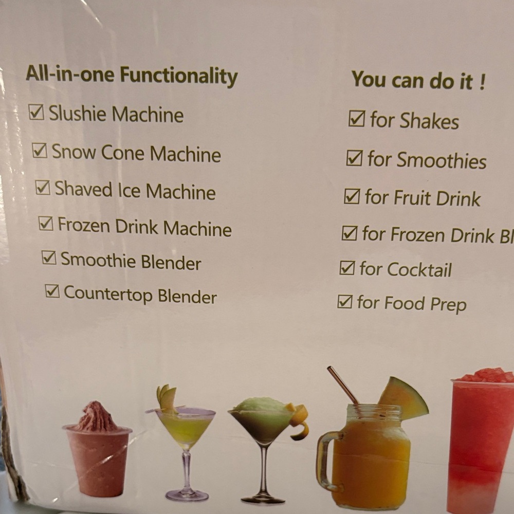 FEPPO 2 in 1 Slushie Machine and Frozen Drink Maker NIB - Picture 2 of 5